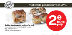  2 gebakken bakkers hart lang bakkerij tommy gevulde bollen brood suikerbrood hamburgerbroodjes rozijnenbrood stuks halve 