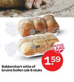  6 witte bruine bollen zak stuks laag 