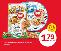  poffertjes boter suiker jan 8x pannenkoeken pro pizzadeeg tomatensaus stuks gel pizzakit 