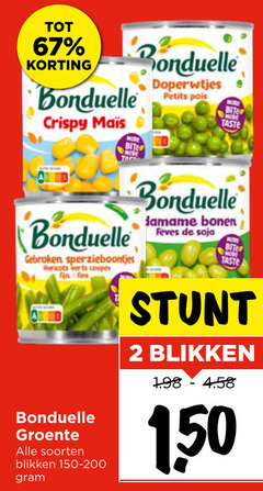  bonduelle groenteconserven 2 crispy bite tac doperwtjes petits pois taste gebroken sperzieboontjes haricots verts coupes fins groente soorten blikken bonen soja 1 50 