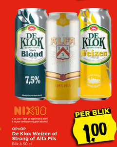  alfa blikjes bier speciaalbieren 18 25 50 klok blond 7 5 weizen nix18 jaar legitimatie alcohol strong pils blik 