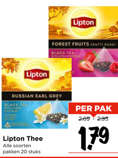  lipton thee 20 forest fruits frutti black tea with russian earl grey rem sea soorten pakken stuks pak 
