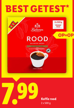  bellarom koffie 2 100 500 best getest rood balanced aroma certified coffee strength 2x pack ground 