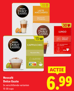  nescafe dolce gusto capsules 6 15 30 100 latte macchiato spectacular voluptuous lungo cappuccino round silky responsibly sourced coffee nutri score cups balanced roasty 30x 