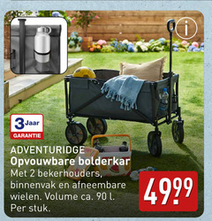  2 3 90 jaar opvouwbare bolderkar bekerhouders binnenvak afneembare wielen volume ca. l stuk 