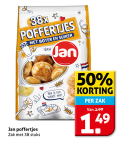  50 poffertjes boter suiker jan prik vorkje zak stuks 