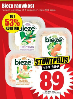  bieze rauwkost 4 250 farmer coleslaw seizoenen bak frisse dressing salade basisprijs heffing 