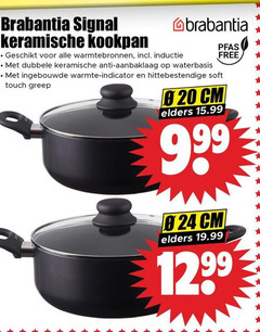  24 brabantia signal keramische kookpan warmtebronnen inductie dubbele anti aanbaklaag waterbasis ingebouwde warmte indicator hittebestendige soft touch cm elders free 