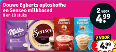  douwe egberts senseo oploskoffie koffiepads 2 8 10 milkbased stuks milka sense cappuccino 