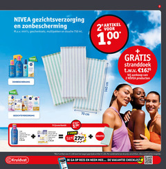  2 9 30 50 100 140 200 750 nivea gezichtsverzorging zonbescherming geschenksets multipakken douche ml kruidvat artikel t.w.v. 16 sun protect zonnemelk cm q10 power anti rimpel 2e combinatie combinaties reis vakantie checklist 