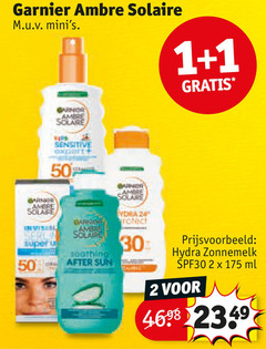  1 2 30 50 garnier ambre solaire sensitive export banking soothing after sun hydra zonnemelk spf30 ml 