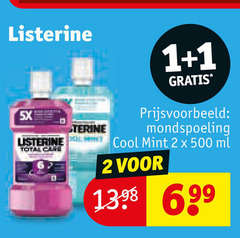  1 2 500 listerine 5x mondspoeling cool mint ml total came 