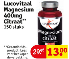  150 400 lucovitaal magnesium citraat stuks lees 