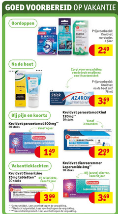  3 4 5 8 16 20 25 50 120 209 500 vakantie oordoppen beet vsm silence kruidvat oordopjes paar verzachting jeuk pijn insectensteek zalf ml stick azaron koorts paracetamol mg jaar stuks 69 kind maanden cinnarizine tabletten reisziekte kinderparacetamol diarreeremmer loperamide acute diarree reistabletten 3.99 geneesmiddel lees medisch hulpmiddel gezondheidsproduct 