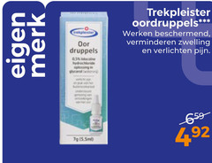  merk trekpleister oor druppels oordruppels verminderen zwelling verlichten pijn 
