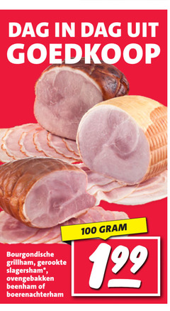  100 dag bourgondische grillham gerookte slagersham ovengebakken beenham boerenachterham 