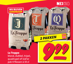  la trappe speciaalbieren 2 4 10 33 nix18 trappen trappist blond dubbel tripel quadrupel pak flessen pakken 