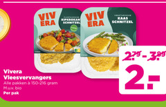  2 plantaardige schnitzel vegetarische kaas stuks vivera vleesvervangers pakken bio pak 