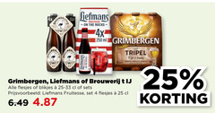  grimbergen brouwerij t ij liefmans speciaalbieren 4 25 65 250 1128 4x fruitesse ml opgericht tripel blikjes 25-33 