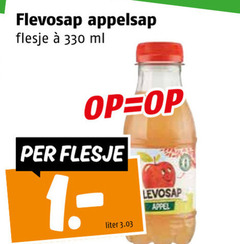  flevosap appelsap 330 flesje ml liter appel 