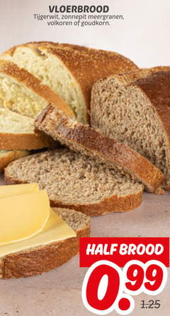  vloerbrood tijgerwit zonnepit meergranen volkoren brood 