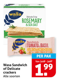  rosemary wasa since delicate crisp sea salt sandwich basil crackers soorten pak 