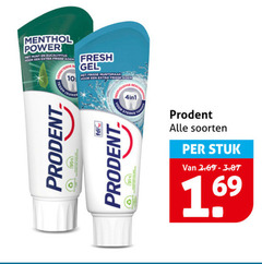  10 69 menthol power it munt eucalyptus frisse adem fresh gel muntsmaak suikerpot prodent 4in1 oor soorten stuk 16 
