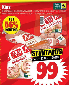  99 120 kips beter leven slagersleverworst leverworst hot spicy kleintje smeerleverworst stuk kir romig love zacht smeuig slagers 