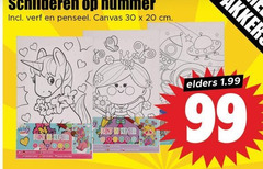  20 30 99 schilderen nummer verf penseel canvas cm elders 