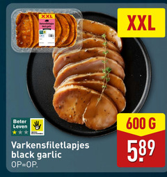  600 xxl varkensfiletlapjes black garlic beter leven dieren bescherming 