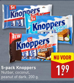  knoppers wafels 5 200 5x new storck knop pack coconut peanut dark bar 