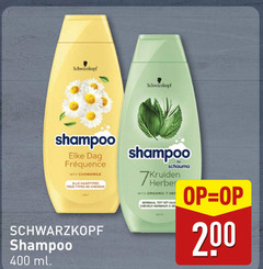  7 200 400 schwarzkopf shampoo dag with chamomile haartypes tous types cheveux ml kruiden organic normaal vet 
