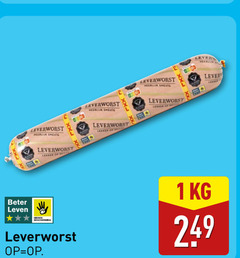  1 4 leverworst xxl xx barro beter leven dieren bescherming smeuig lever 