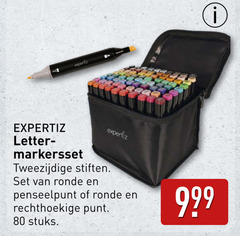  80 letter tweezijdige stiften ronde penseelpunt rechthoekige punt stuks 