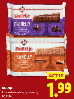  bolletje chonelly knapperige melkchocolade kanelly fijne kaneelsuiker 175-190 lang 