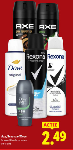  rexona dove axe deodorant douchegel 10 dark temptation africa chocolate scent original men motionsense white marks stains lasting care anti-perspirant protection fresh cares for skin balt anti alcohol let you down invisible black clothes dry transpirant it ml 