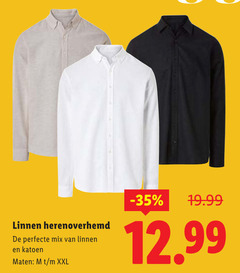  linnen herenoverhemd mix katoen maten xxl 