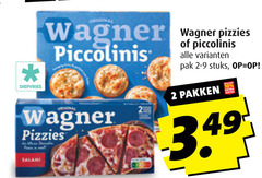  wagner diepvriespizza 2 10 diepvries piccolinis pizzies salami pak stuks pakken 
