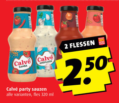  calve snacksaus 2 10 320 party sauzen fles ml flessen 50 
