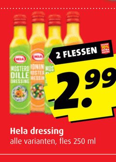  hela dressing 2 10 250 dille flessen fles ml 