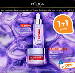  1 2 5 50 paris assortiment gezichtsverzorging reiniging serum hydrateert uur revitalift filler intensieve hydratatie dagen ml klinische score personen instrumentele vrouwen weken gebruik week combinatie combinaties vermeld 