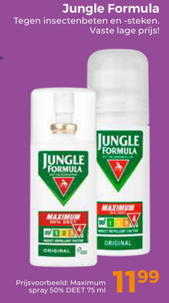  50 jungle formula insectenbeten vaste lage original spray deet ml 