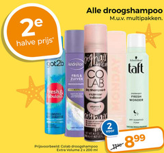  2 200 2e halve droogshampoo multipakken got2b fresh fris zuiver car co lab dry shampoo taft wonder volume ml 