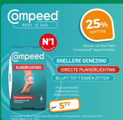  1 2 6 7 25 dag blarenpleisters compeed assortiment genezing pijnverlichting dagen zitten medium stuks blaren specialist sell out data 