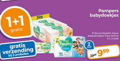  1 2 3 1998 verzending artikelen pampers babydoekjes aqua paw patrol 2x pak 