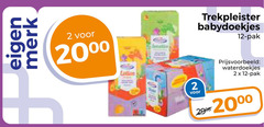  2 12 28 merk trekpleister babydoekjes pak waterdoekjes 
