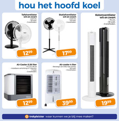  3 4 7 17 18 20 23 40 45 60 hoofd koel tafelventilator wit zwart cm watt snelheden air cooler 36 liter instelbare verlichting kleuren tristar statiefventilator beweegt links rechts trekpleister kolomventilator 
