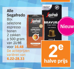  segafredo koffiebonen koffie koffiecups 2 100 500 aluminium capsules selezione espresso bonen zakken varieeren zanetti forte censo lungo medium arabica halve 