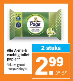  2 30 100 biologisch afbreekbaar plastic vrije doekjes page vera vochtig toiletpapier verrijkt aloe merk toilet papier m.u.v stuks 