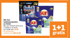  1 2 16 26 100 810 finish powerball ultimate 2x sun brilliant shine all vaatwascapsules zakken stuks varieeren removes tough stains perfectly clean with soak 